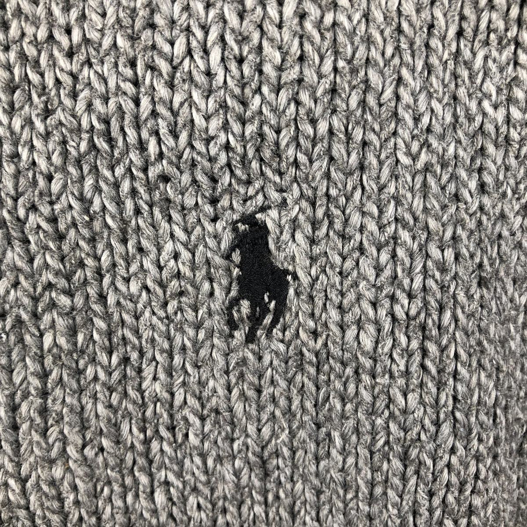 Ralph Lauren POLO by Ralph Lauren Cotton Knit Sweater Men's L size cotton gray type Vintage Second Hand