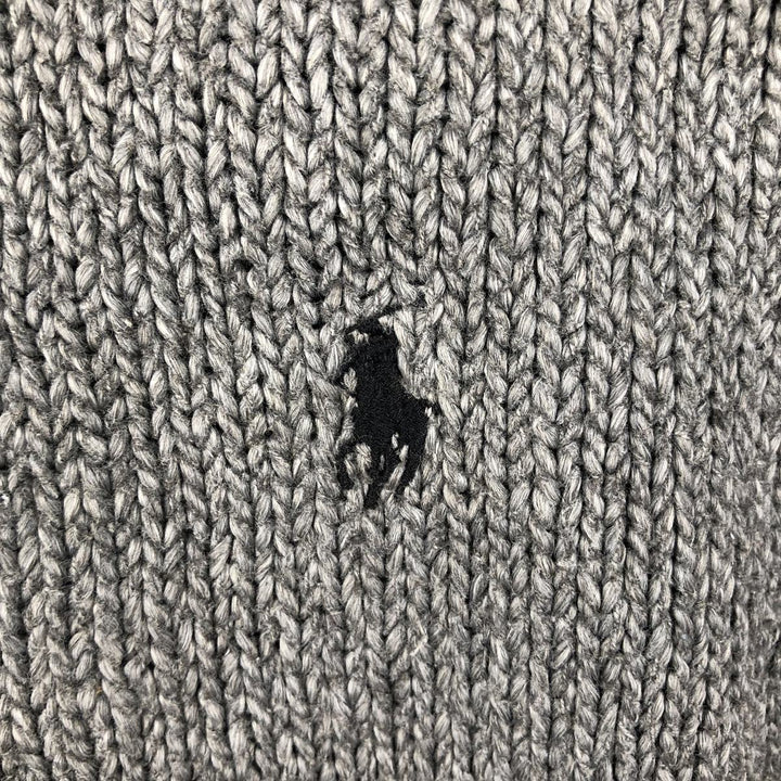 Ralph Lauren POLO by Ralph Lauren Cotton Knit Sweater Men's L size cotton gray type Vintage Second Hand