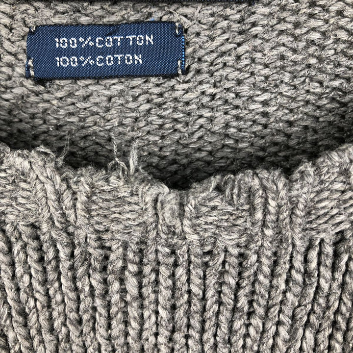 Ralph Lauren POLO by Ralph Lauren Cotton Knit Sweater Men's L size cotton gray type Vintage Second Hand