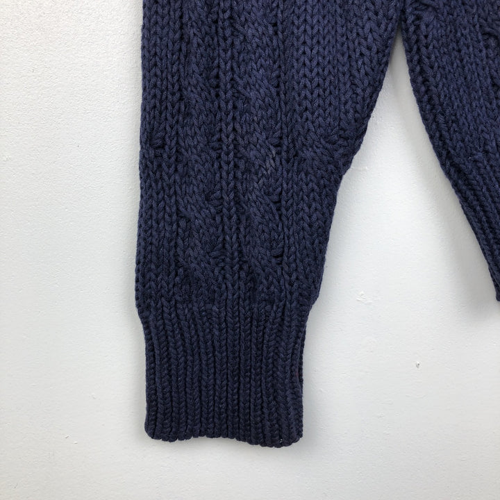 90'S GAP Old Gap Ramie x Cotton Knit Sweater, Men's Size L (approx.), Vintage Lamy navy blue type Vintage Second Hand