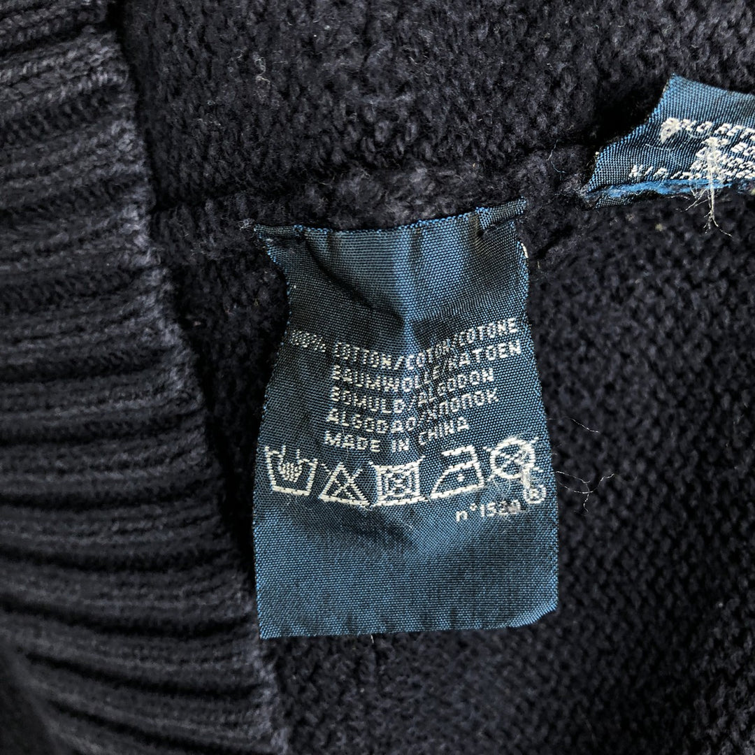 Ralph Lauren POLO by Ralph Lauren Cotton Knit Sweater Men's XL cotton navy blue type Vintage Second Hand