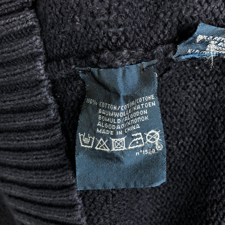 Ralph Lauren POLO by Ralph Lauren Cotton Knit Sweater Men's XL cotton navy blue type Vintage Second Hand
