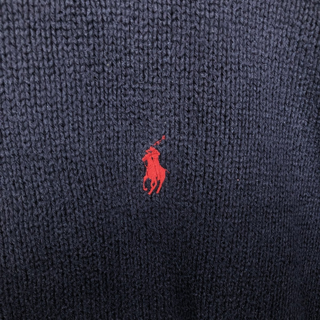 Ralph Lauren POLO by Ralph Lauren Cotton Knit Sweater Men's XL cotton navy blue type Vintage Second Hand