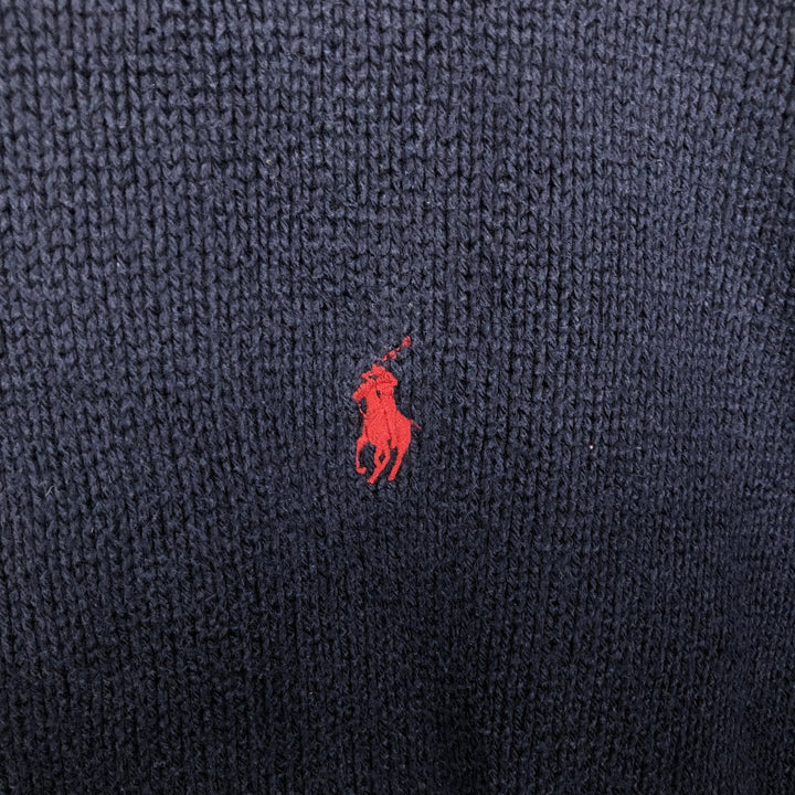Ralph Lauren POLO by Ralph Lauren Cotton Knit Sweater Men's XL cotton navy blue type Vintage Second Hand