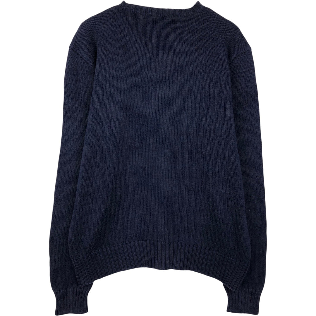 Ralph Lauren POLO by Ralph Lauren Pima cotton knit sweater, men's size M Pima Cotton navy blue type Vintage Second Hand