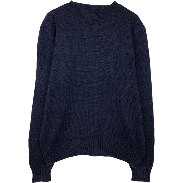Ralph Lauren POLO by Ralph Lauren Pima cotton knit sweater, men's size M Pima Cotton navy blue type Vintage Second Hand