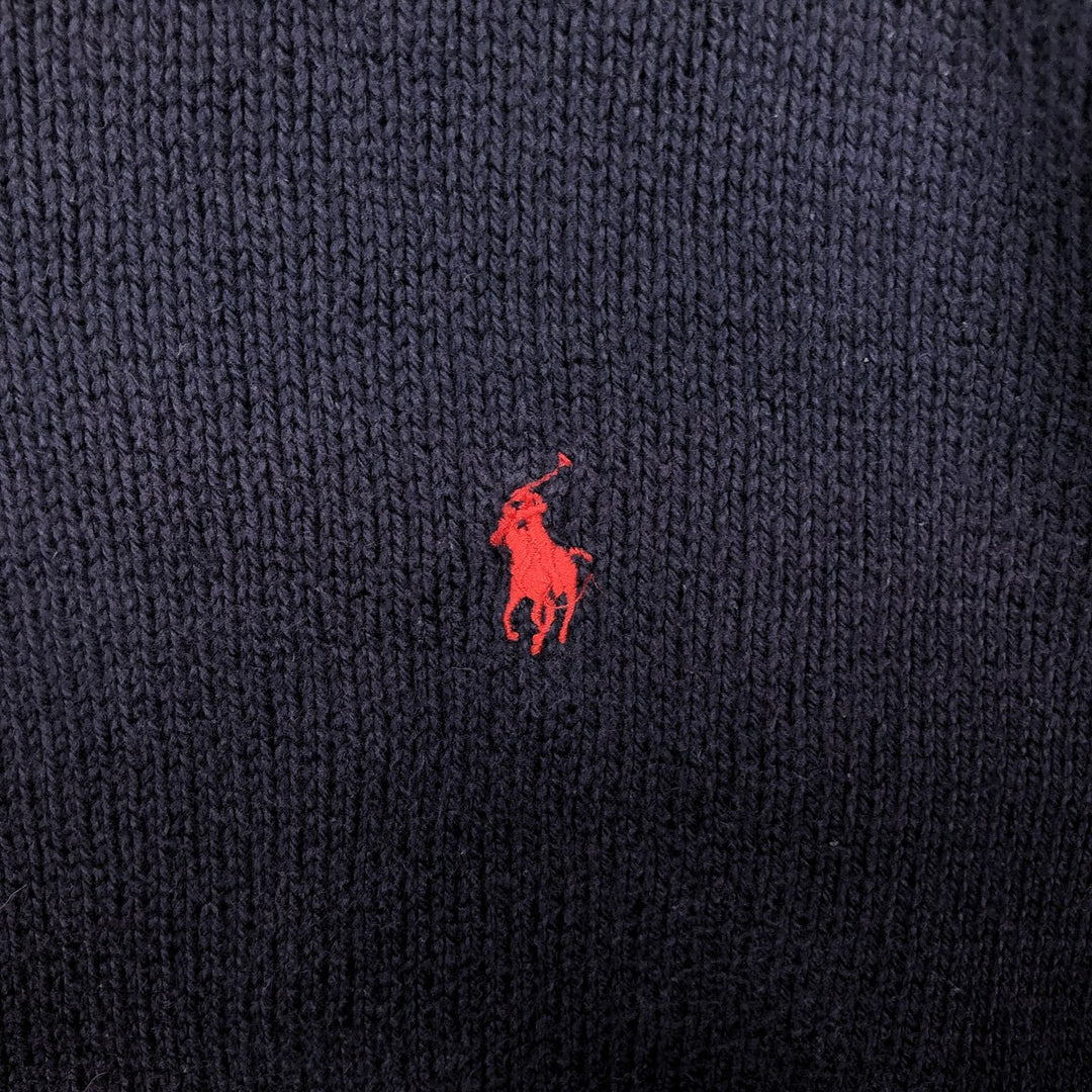 Ralph Lauren POLO by Ralph Lauren Pima cotton knit sweater, men's size M Pima Cotton navy blue type Vintage Second Hand