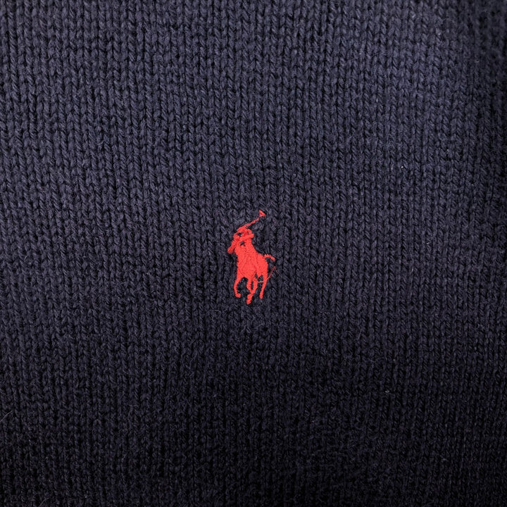 Ralph Lauren POLO by Ralph Lauren Pima cotton knit sweater, men's size M Pima Cotton navy blue type Vintage Second Hand