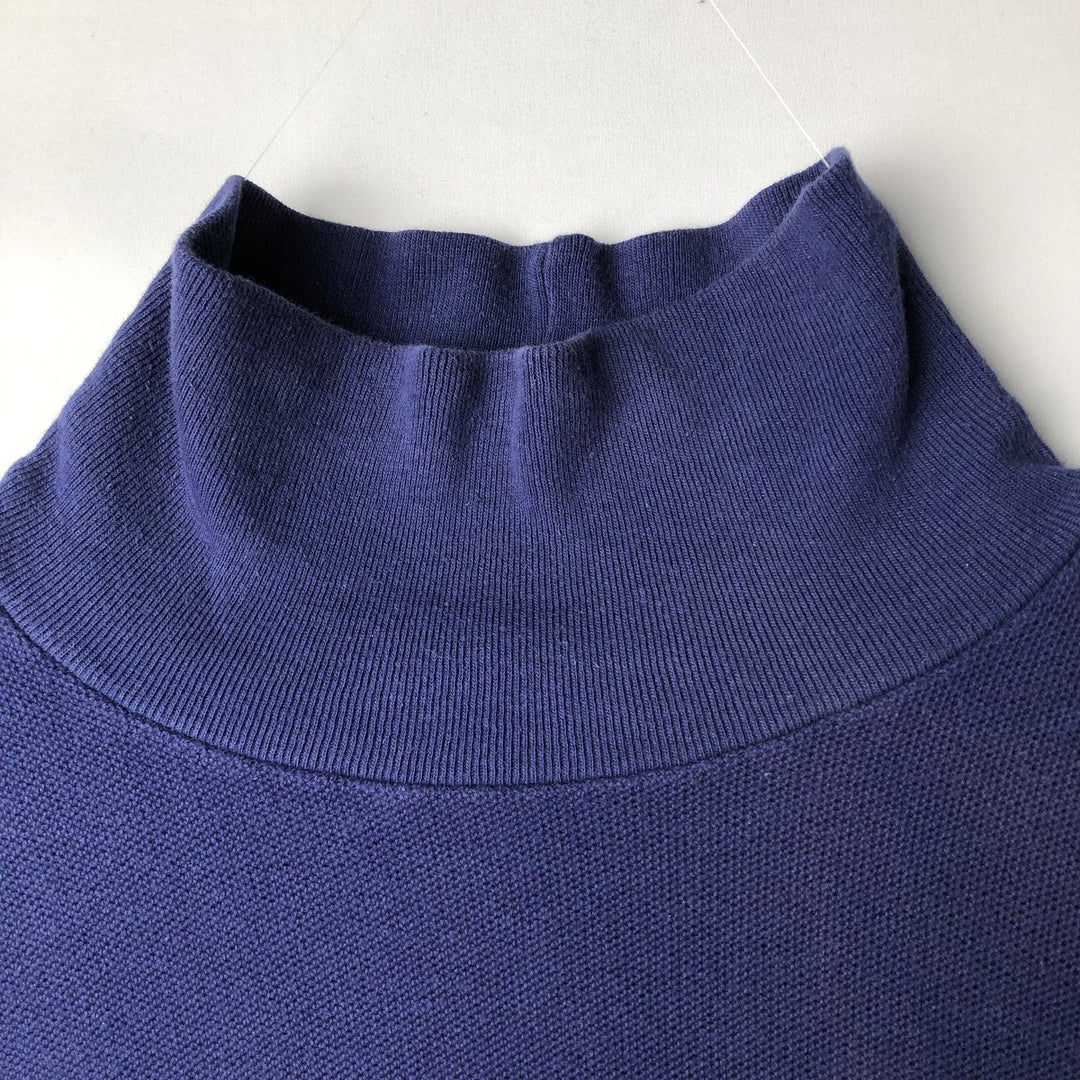 90'S Ralph Lauren POLO by Ralph Lauren turtleneck long-sleeve T-shirt, made in USA, men's size XL equivalent. cotton navy blue type Vintage Second Hand
