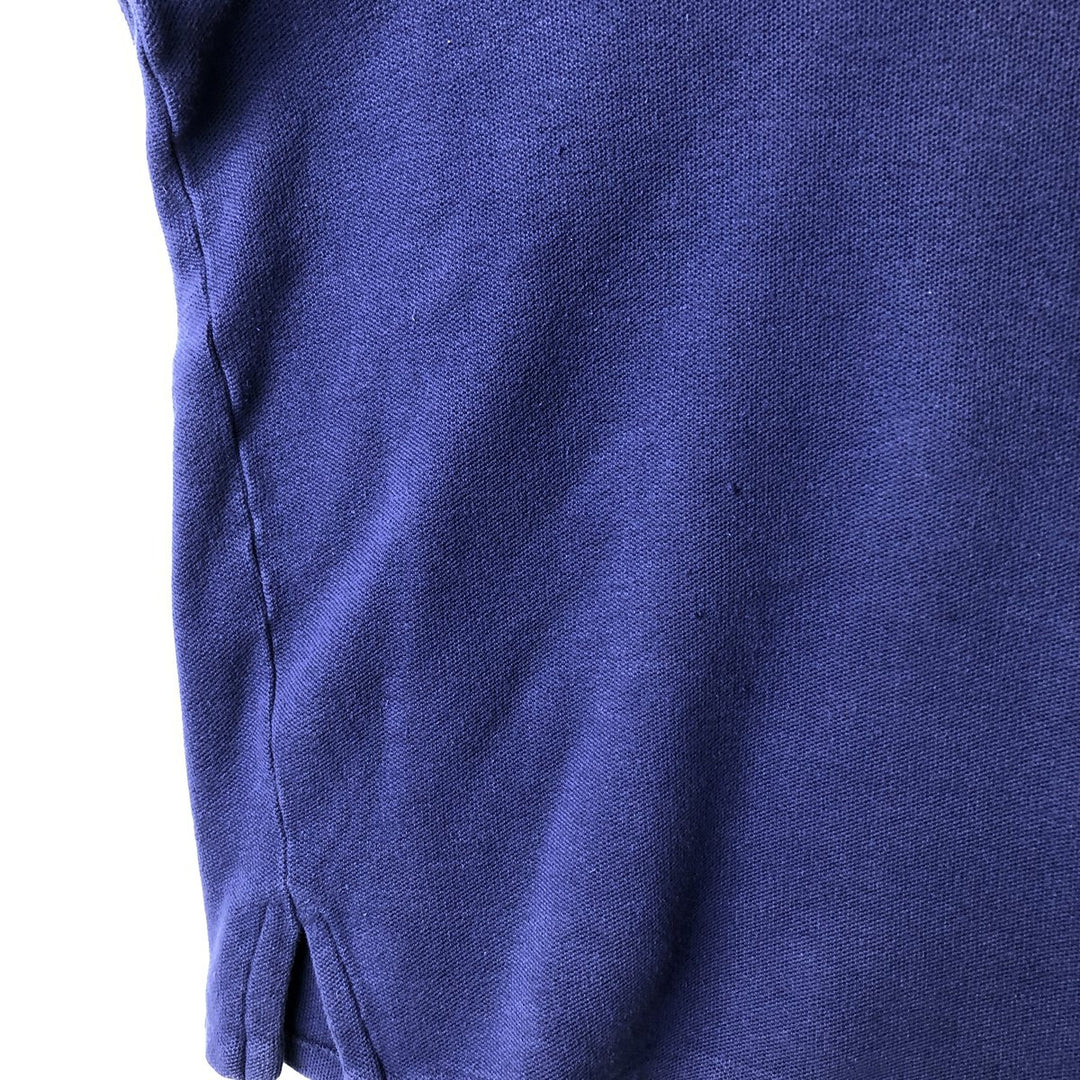 90'S Ralph Lauren POLO by Ralph Lauren turtleneck long-sleeve T-shirt, made in USA, men's size XL equivalent. cotton navy blue type Vintage Second Hand