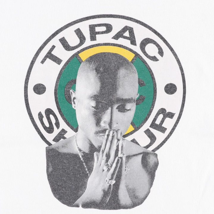 2pac Rap T-shirt, Men's M size cotton white type Vintage Second Hand