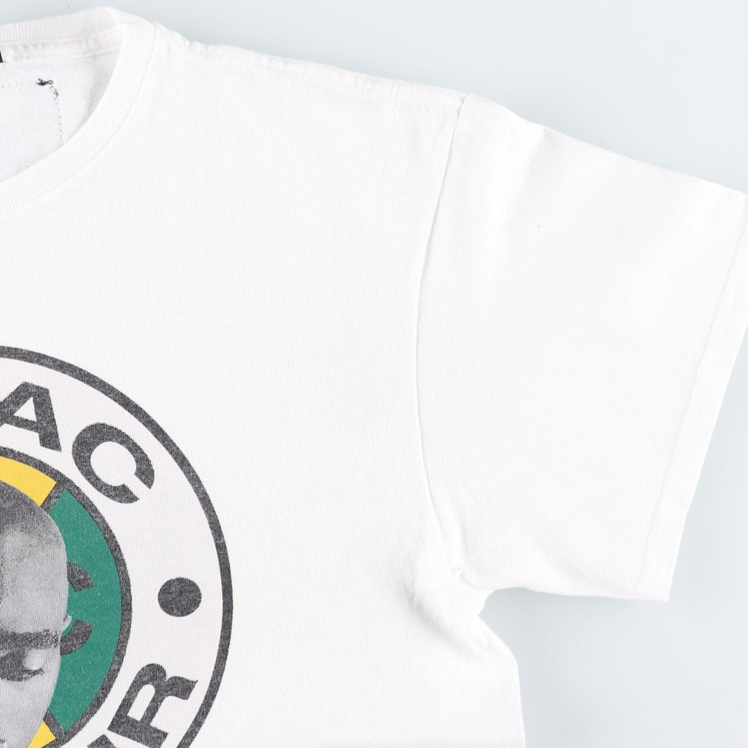 2pac Rap T-shirt, Men's M size cotton white type Vintage Second Hand