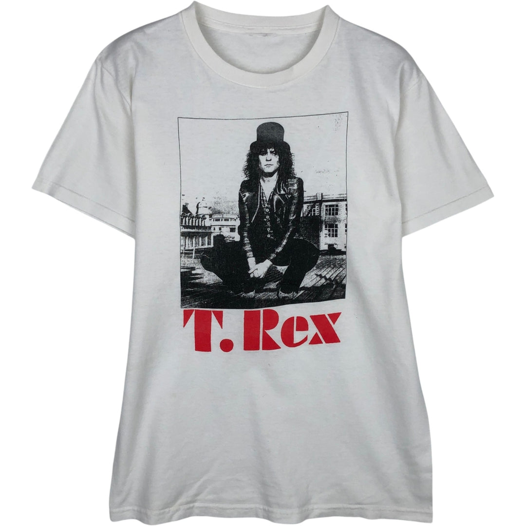 T.Rex Band T-Shirt (Men's Size S) unclear white type Vintage Second Hand
