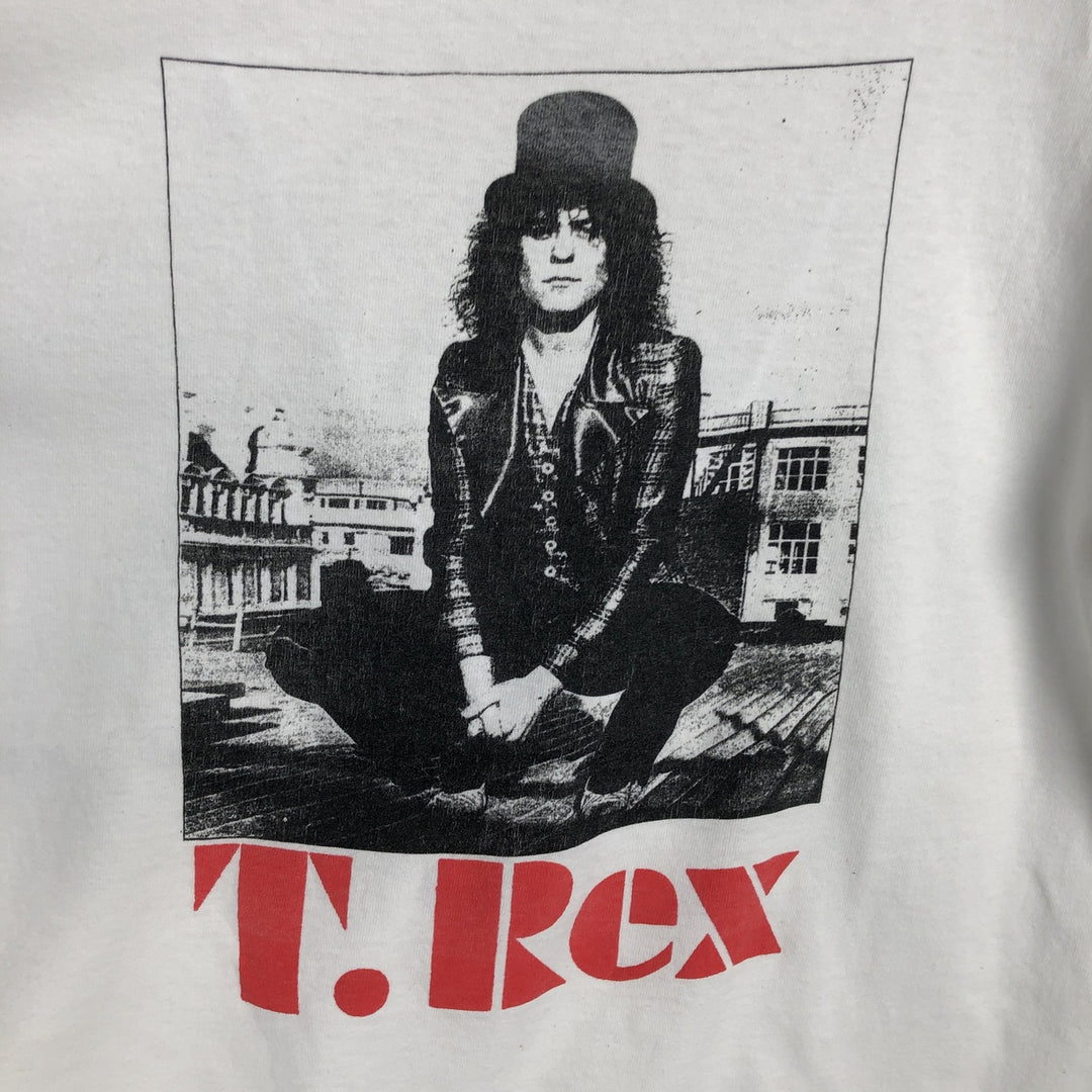 T.Rex Band T-Shirt (Men's Size S) unclear white type Vintage Second Hand