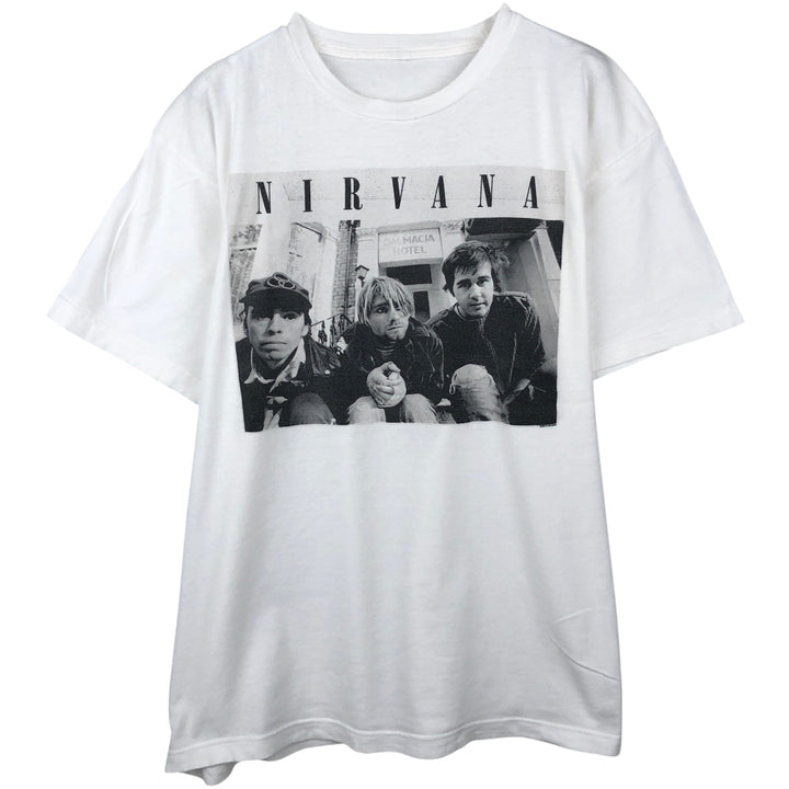 NIRVANA Nirvana Band T-shirt, Band T, Men's XL size unclear white type Vintage Second Hand