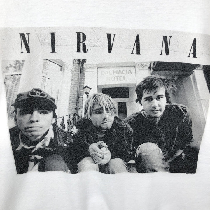 NIRVANA Nirvana Band T-shirt, Band T, Men's XL size unclear white type Vintage Second Hand