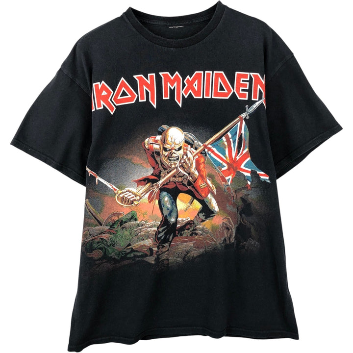 IRON MAIDEN Iron Maiden Band T-shirt Band T Men's XL size unclear black type Vintage Second Hand