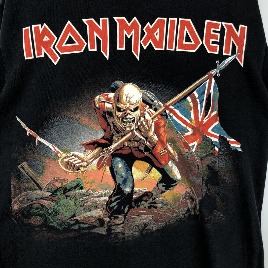 IRON MAIDEN Iron Maiden Band T-shirt Band T Men's XL size unclear black type Vintage Second Hand
