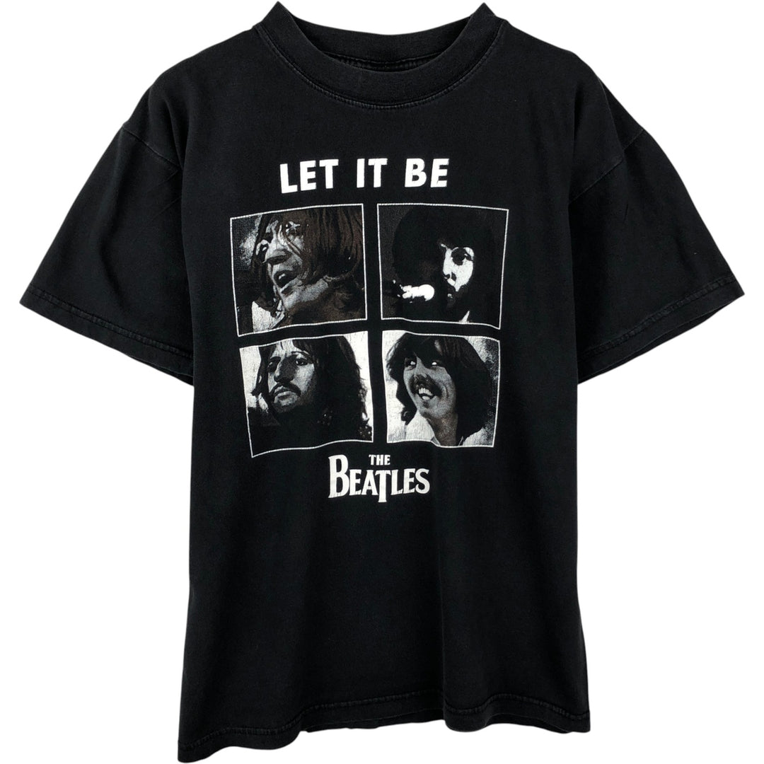 THE BEATLES Band T-shirt, Men's Size M, Double-Sided Print cotton white type Vintage Second Hand