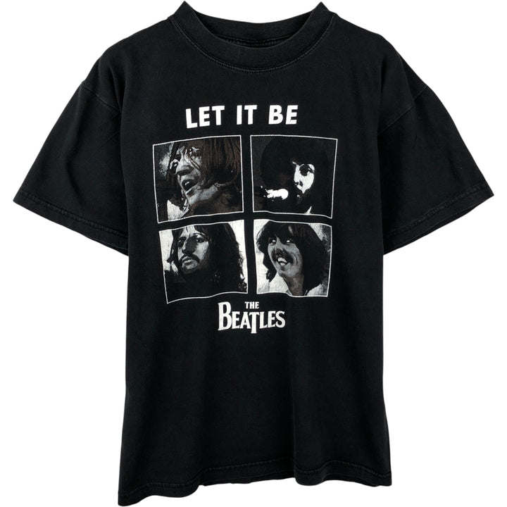 THE BEATLES Band T-shirt, Men's Size M, Double-Sided Print cotton white type Vintage Second Hand