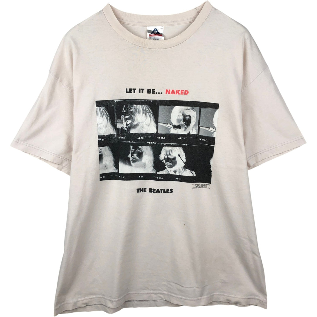 2000'S ALSTYLE THE BEATLES Band T-shirt, Made in USA, Men's XL equivalent. cotton pink type Vintage Second Hand