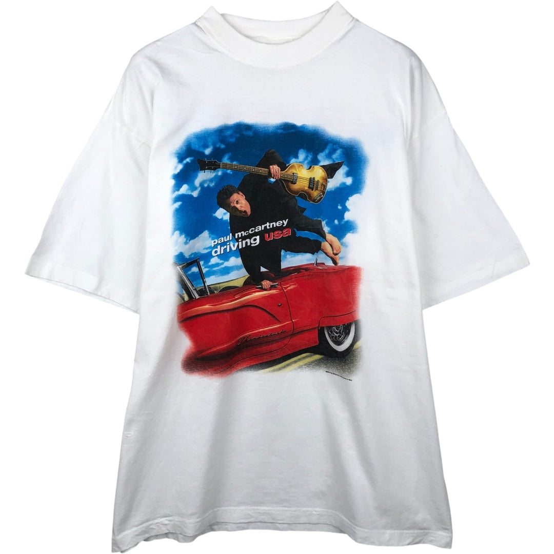 2000'S BG PAUL MCCARTNEY Band T-shirt, Men's XL equivalent. cotton white type Vintage Second Hand