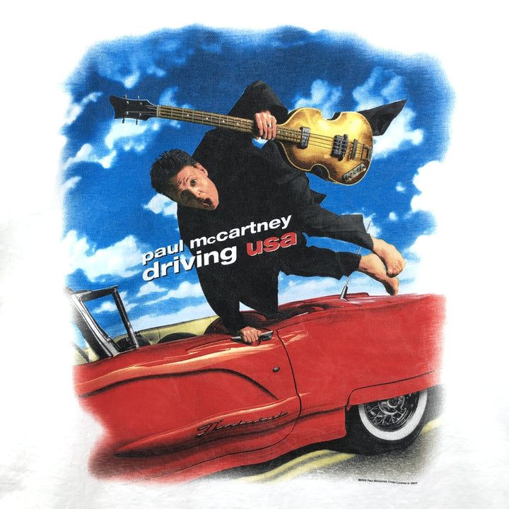 2000'S BG PAUL MCCARTNEY Band T-shirt, Men's XL equivalent. cotton white type Vintage Second Hand