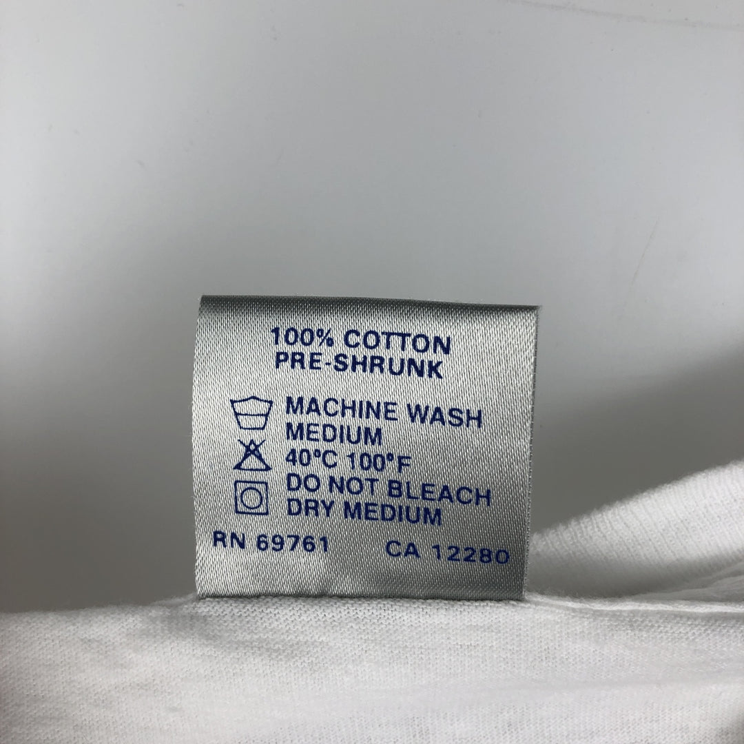 80s-90'S Blockcam Paul McCartney Band T-Shirt, Made in USA, Men's Size L (approx.), Vintage cotton white type Vintage Second Hand