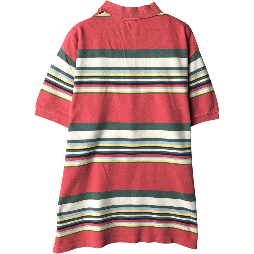 Ralph Lauren POLO by Ralph Lauren short sleeve striped polo shirt, men's size M cotton pink type Vintage Second Hand