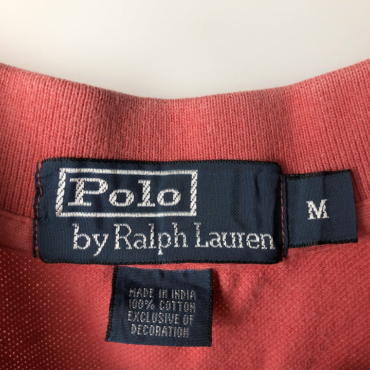 Ralph Lauren POLO by Ralph Lauren short sleeve striped polo shirt, men's size M cotton pink type Vintage Second Hand