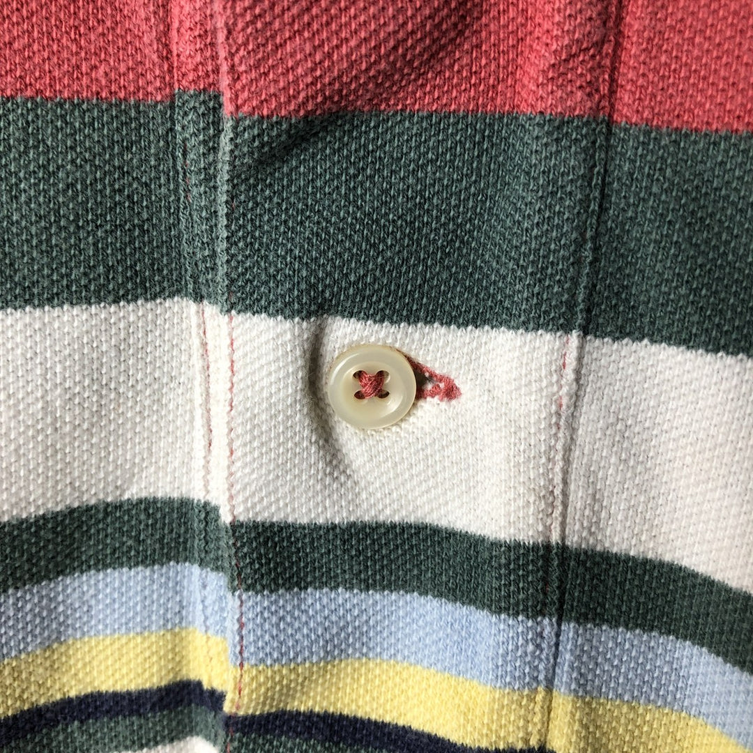 Ralph Lauren POLO by Ralph Lauren short sleeve striped polo shirt, men's size M cotton pink type Vintage Second Hand