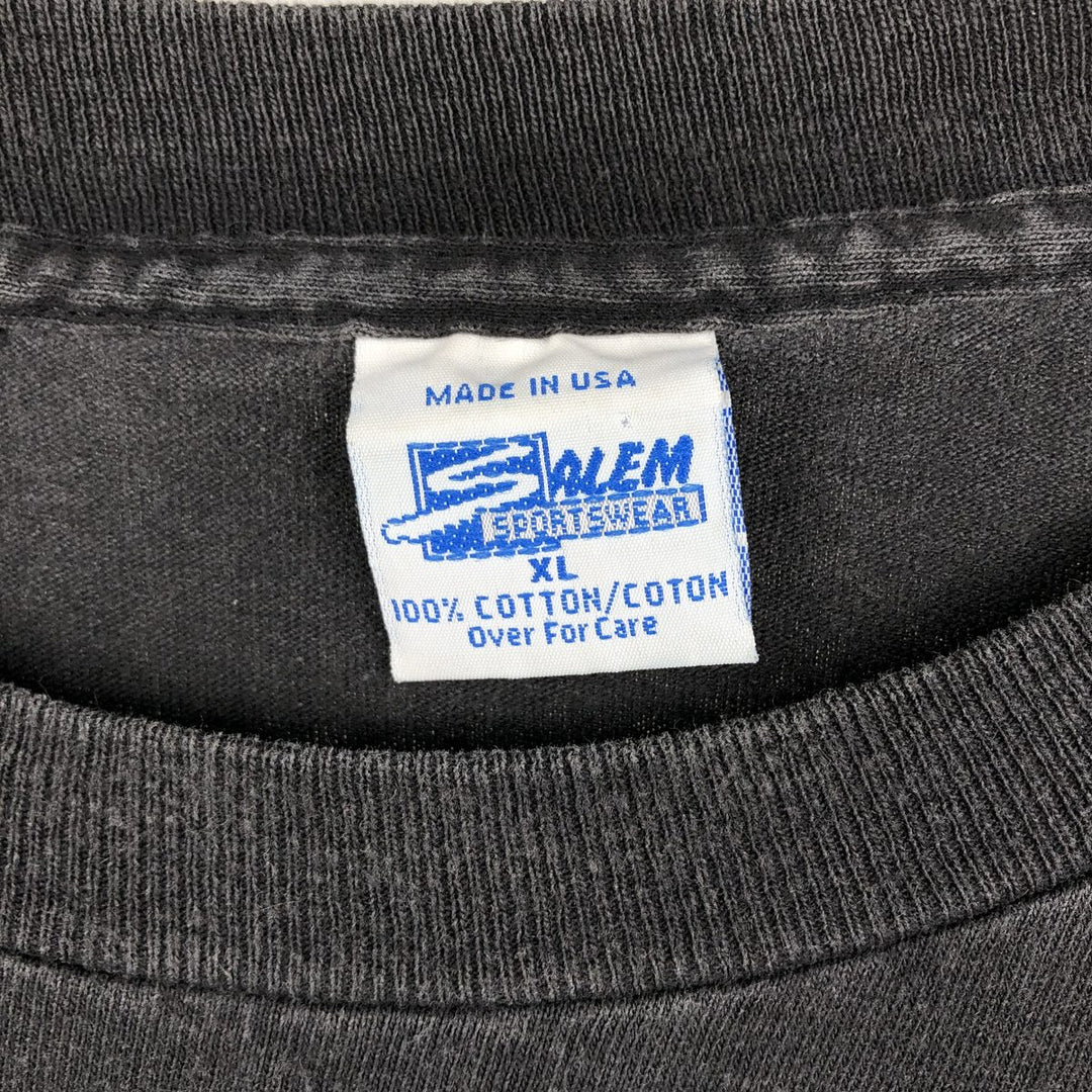 90'S SALEM NFL CLEVELAND BROWNS sports print T-shirt, Made in USA, Men's XL equivalent, Vintage cotton black type Vintage Second Hand