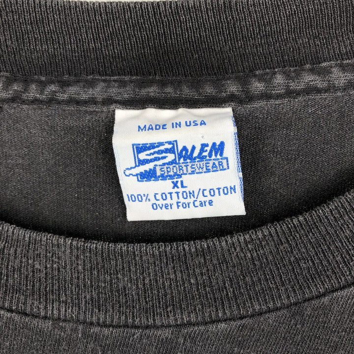 90'S SALEM NFL CLEVELAND BROWNS sports print T-shirt, Made in USA, Men's XL equivalent, Vintage cotton black type Vintage Second Hand