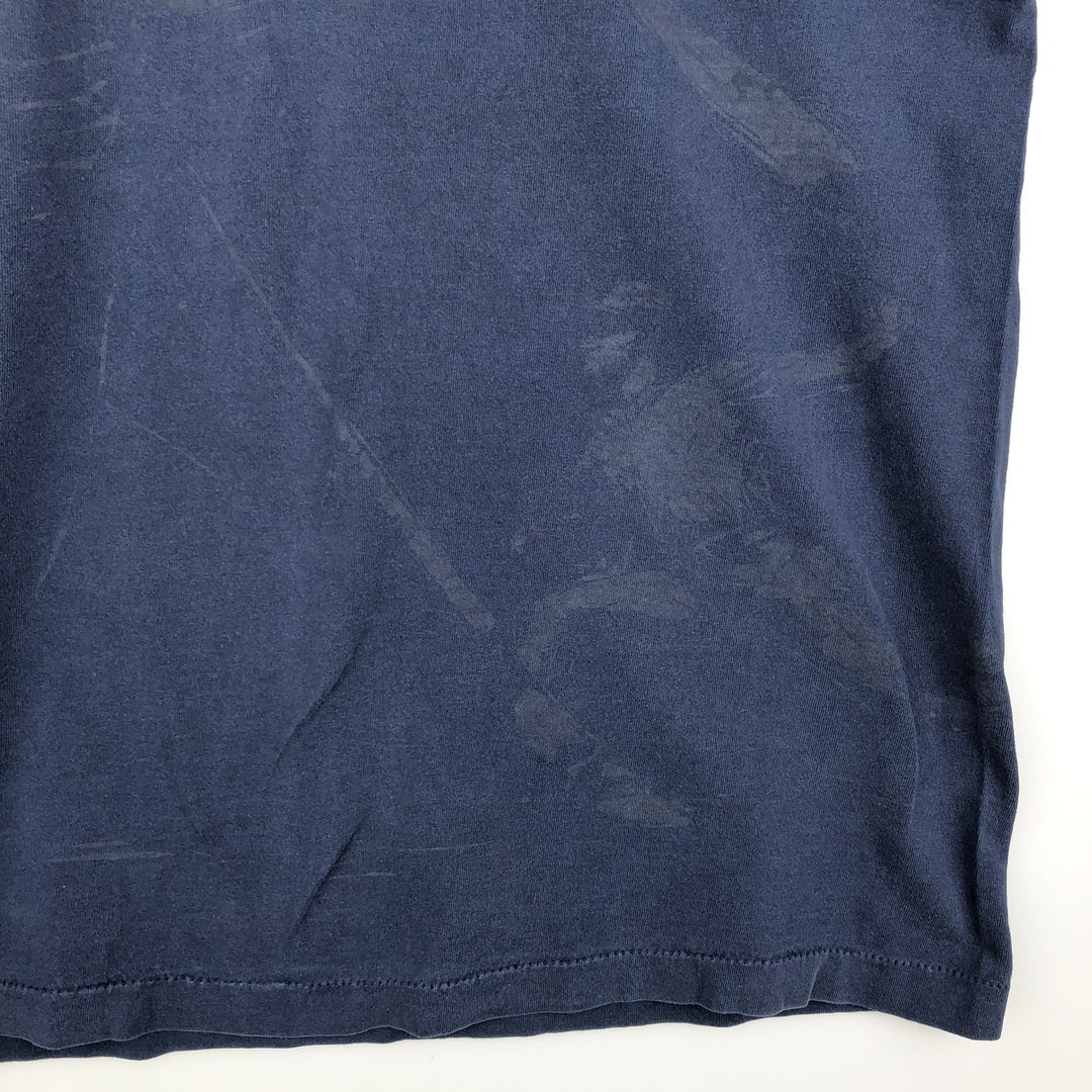 ~90'S MLB Detroit Tigers sports print T-shirt, Made in USA, Men's XL equivalent, Vintage cotton navy blue type Vintage Second Hand