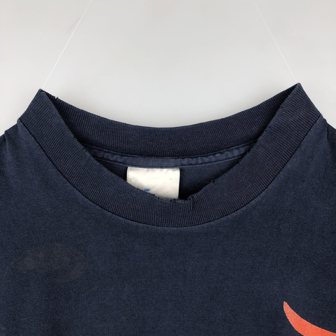 ~90'S MLB Detroit Tigers sports print T-shirt, Made in USA, Men's XL equivalent, Vintage cotton navy blue type Vintage Second Hand