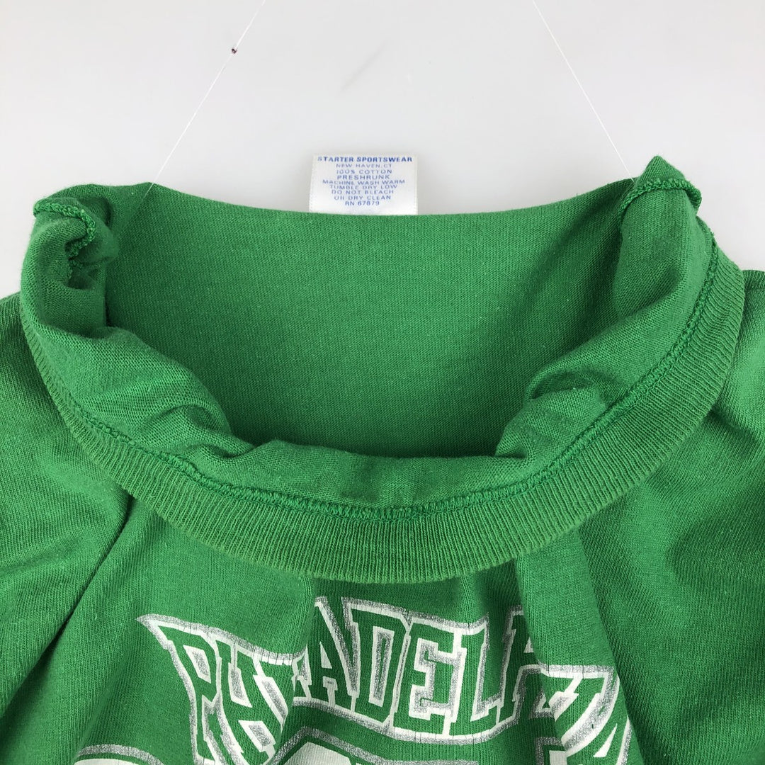 90'S Starter NFL Philadelphia Eagles Eagle Pattern Sports Print T-Shirt, Made in USA, Men's XL (approx.) cotton green type Vintage Second Hand