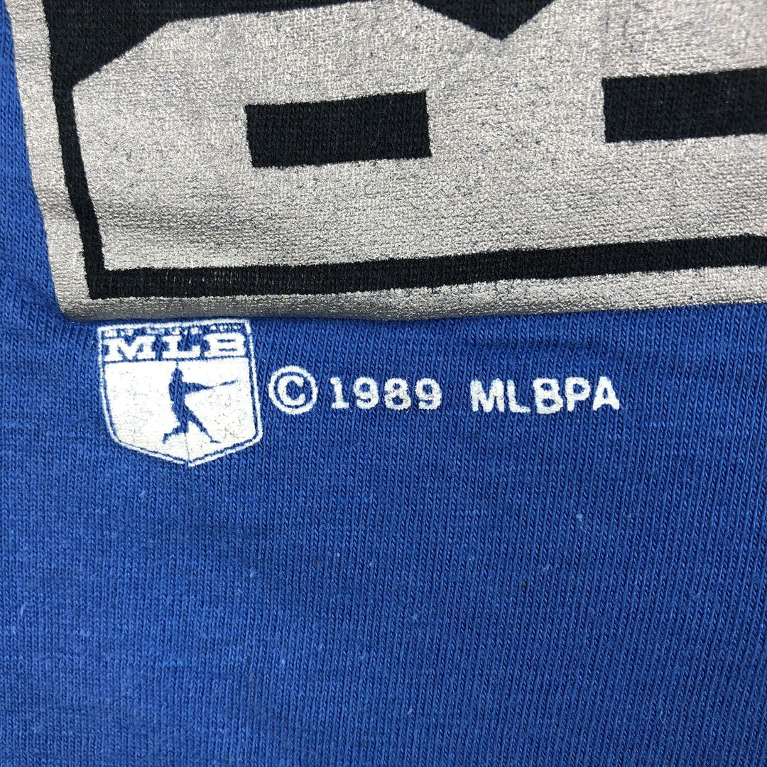 80'S NUTMEG MLB CHICAGO CUBS Sports Print T-Shirt, Made in USA, Men's XL (approx.) Vintage cotton blue type Vintage Second Hand