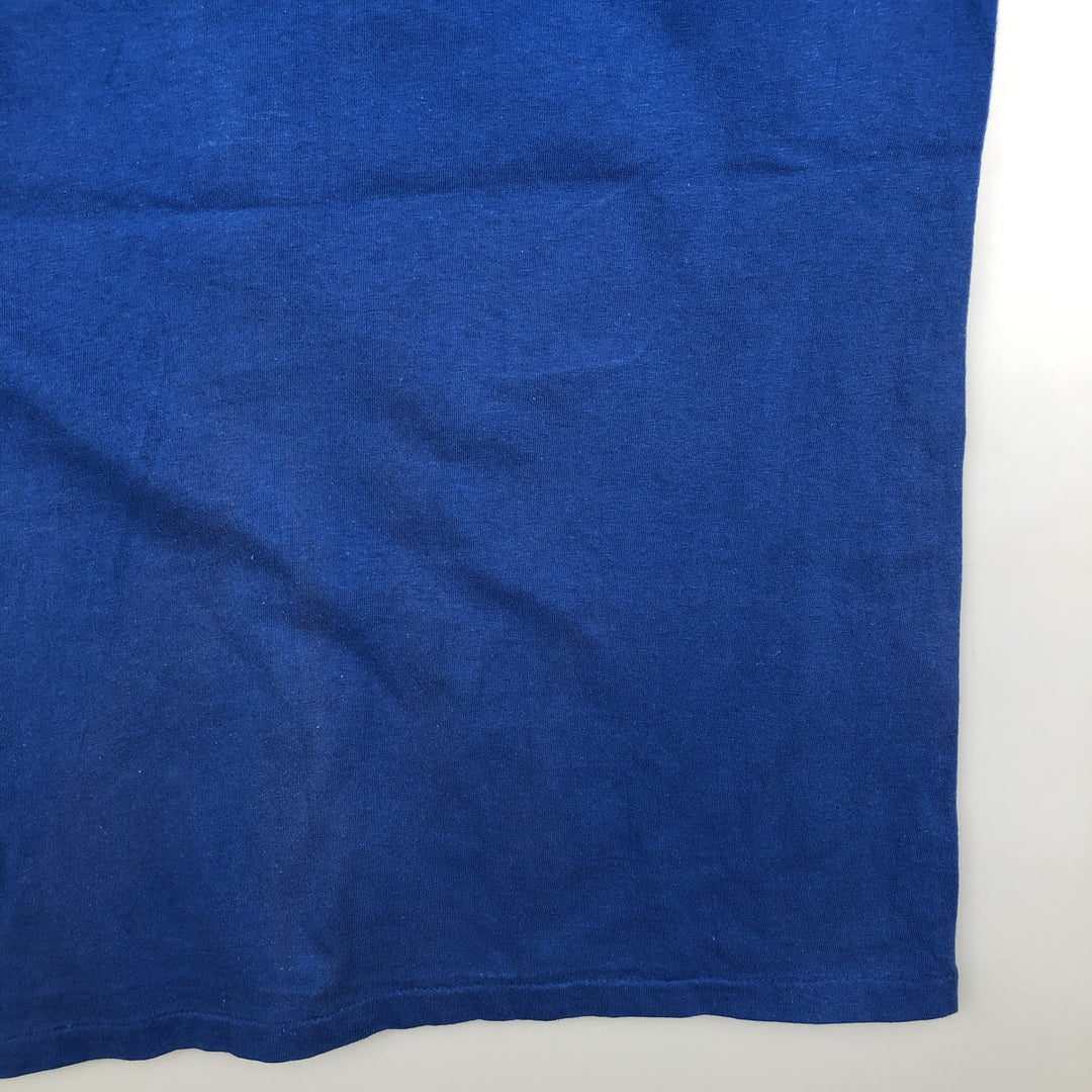 80'S NUTMEG MLB CHICAGO CUBS Sports Print T-Shirt, Made in USA, Men's XL (approx.) Vintage cotton blue type Vintage Second Hand