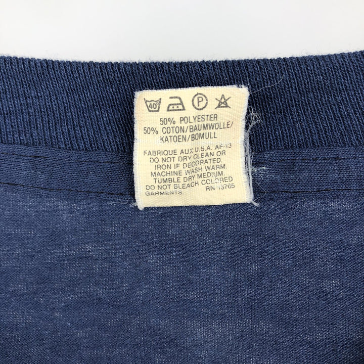 80'S Screen Stars NFL Chicago Bears Sports Print T-Shirt, Made in USA, Men's Size M (approx.), Vintage cotton navy blue type Vintage Second Hand