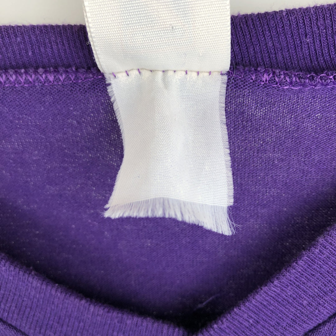 90'S Logo Seven NFL Minnesota Vikings V-neck Football T-shirt, Made in USA, Men's Size L (approx.) unclear purple type Vintage Second Hand