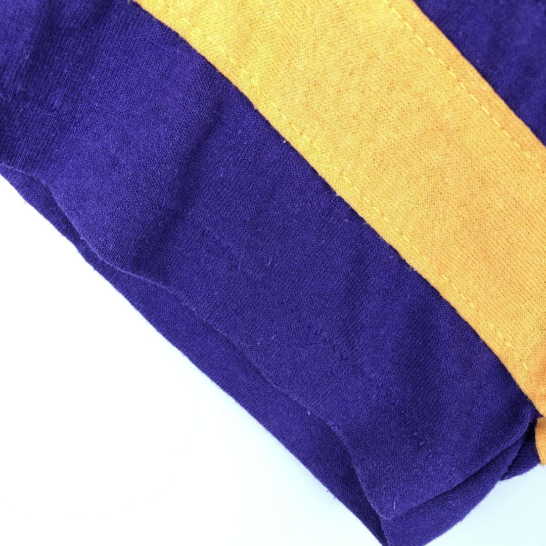 90'S Logo Seven NFL Minnesota Vikings V-neck Football T-shirt, Made in USA, Men's Size L (approx.) unclear purple type Vintage Second Hand