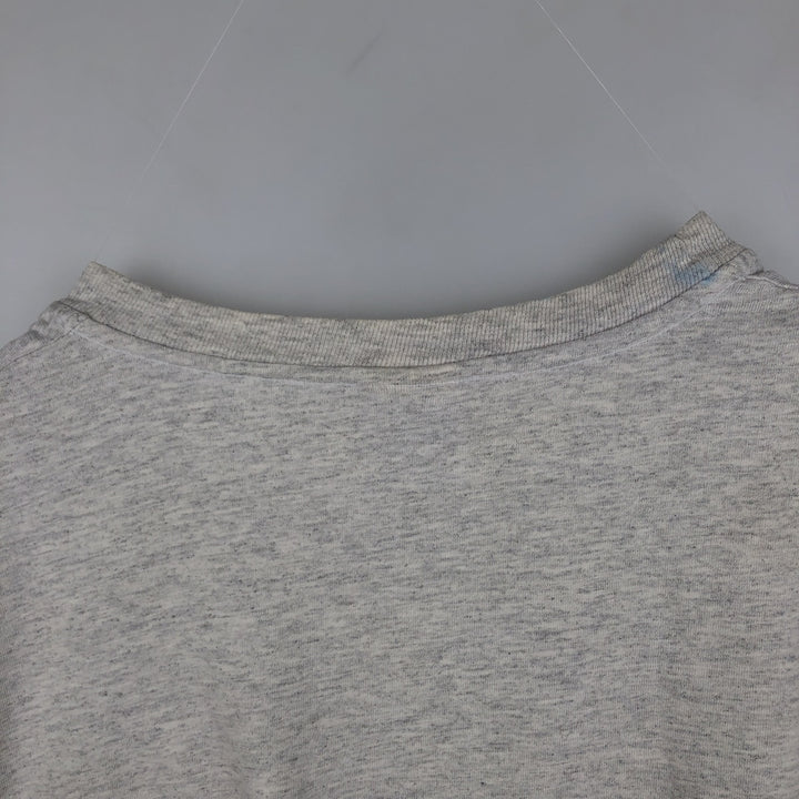 90'S Hanes Heavyweight MLB Cleveland Indians Sports Print T-Shirt (Men's Size L) cotton gray type Vintage Second Hand
