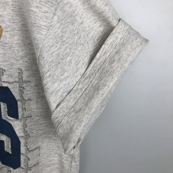 90'S Hanes Heavyweight MLB Cleveland Indians Sports Print T-Shirt (Men's Size L) cotton gray type Vintage Second Hand
