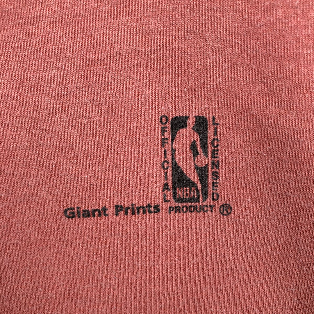 90'S TRUE-FAN NBA CHICAGOBULLS Sports Print T-Shirt, Made in USA, Men's Size L (Equivalent), Vintage cotton pink type Vintage Second Hand