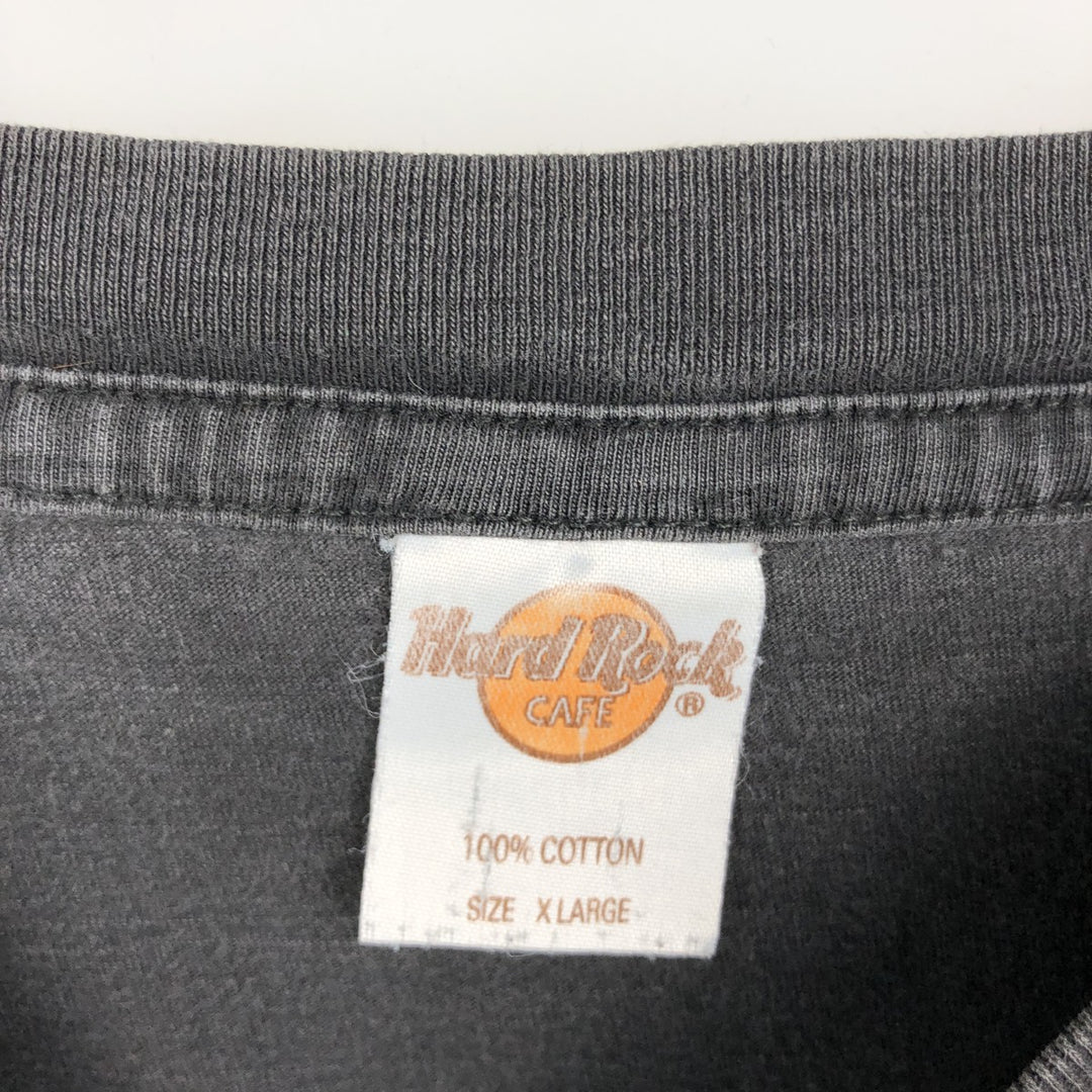 90'S HARD ROCK CAFE Hard Rock Cafe Advertising T-shirt Men's XL Vintage cotton black type Vintage Second Hand