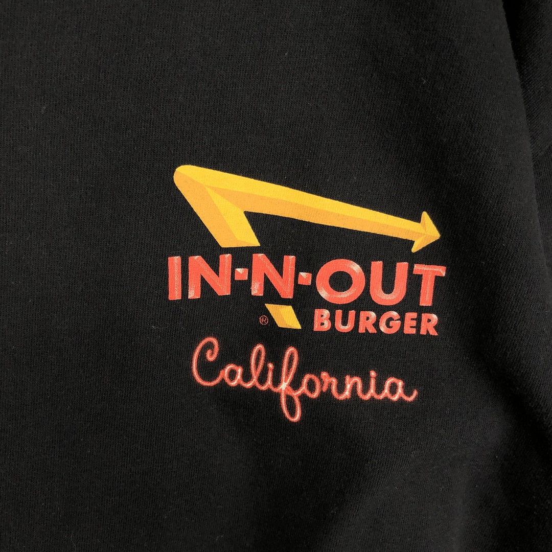 IN-N-OUT BURGER In-and-Out Burger Advertising T-shirt Made in USA Men's XXL cotton black type Vintage Second Hand