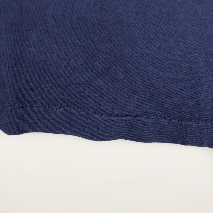 90'S Fruit of the Loom Centura Bank Advertising T-Shirt, Made in USA, Men's XL equivalent, Vintage cotton navy blue type Vintage Second Hand