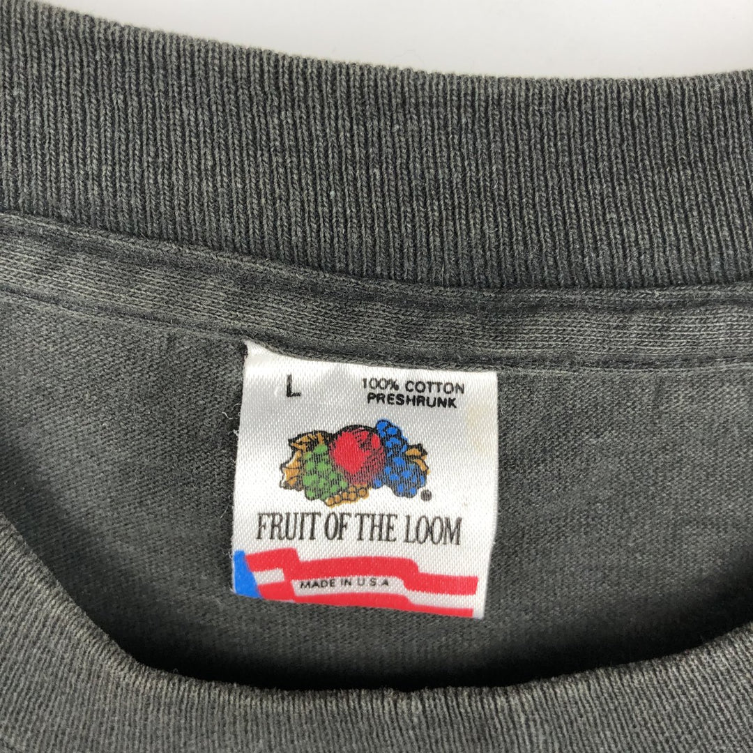90'S Fruit of the Loom Worden's Advertising T-Shirt, Made in USA, Men's Size L (approx.), Vintage cotton Charcoal Vintage Second Hand