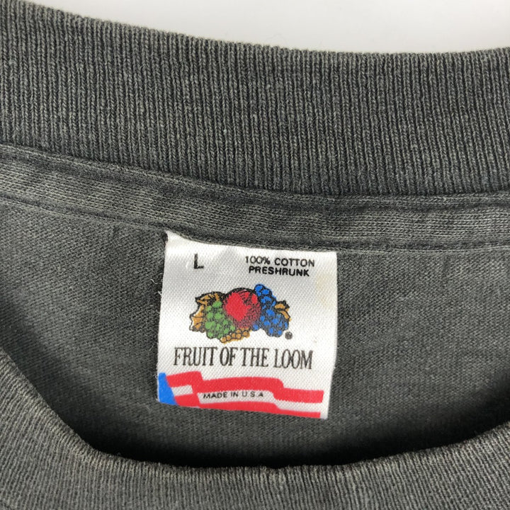 90'S Fruit of the Loom Worden's Advertising T-Shirt, Made in USA, Men's Size L (approx.), Vintage cotton Charcoal Vintage Second Hand