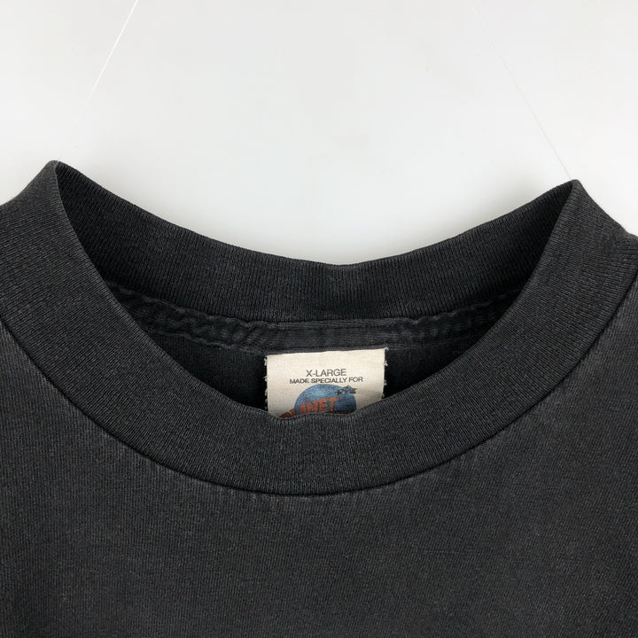 90'S PLANET HOLLYWOOD Advertising T-shirt Made in USA Men's XL Vintage cotton black type Vintage Second Hand